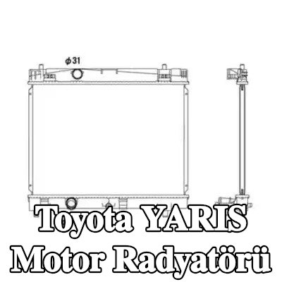VALEO Motor radyatörü Alüminyum — Toyota Yaris