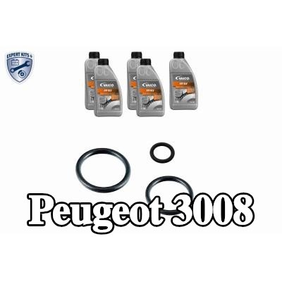 VAICO مجموعة صيانة علبة التروس مع كمية الزيت اللازمة لتغيير الزيت القياسي, مع حلقة مانعة للتسرب — Peugeot 3008