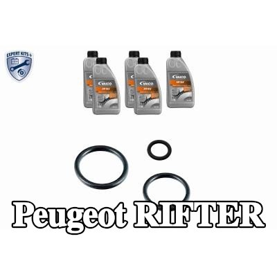 VAICO مجموعة صيانة علبة التروس مع كمية الزيت اللازمة لتغيير الزيت القياسي, مع حلقة مانعة للتسرب — Peugeot Rifter