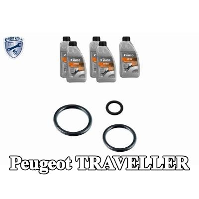 VAICO مجموعة صيانة علبة التروس مع كمية الزيت اللازمة لتغيير الزيت القياسي, مع حلقة مانعة للتسرب — Peugeot Traveller