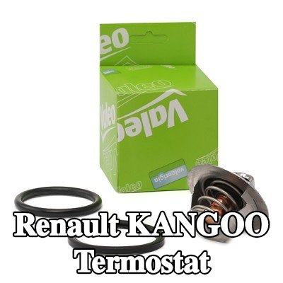 VALEO Termostat 89°C, conta/sızdırmazlık elemanları ile — Renault Kangoo