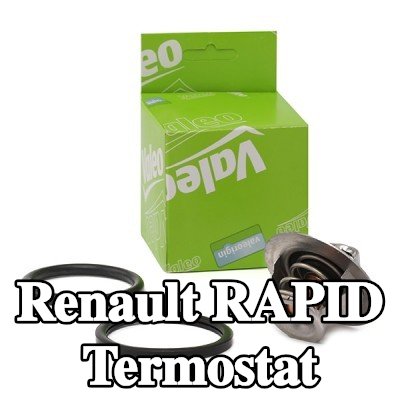 VALEO Termostat 89°C, conta/sızdırmazlık elemanları ile — Renault Rapid