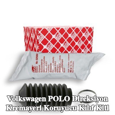 FEBI BILSTEIN Sol ön aks direksiyon kremayeri kılıfı kiti, gres ile, kelepçe ile — 1990 Volkswagen Polo