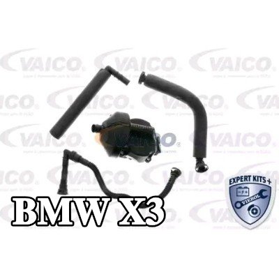 VAICO مجموعة إصلاح, فتحة تهوية علبة المرافق في رأس الأسطوانة, مع خرطوم, EXPERT KITS + — 2008 BMW X3