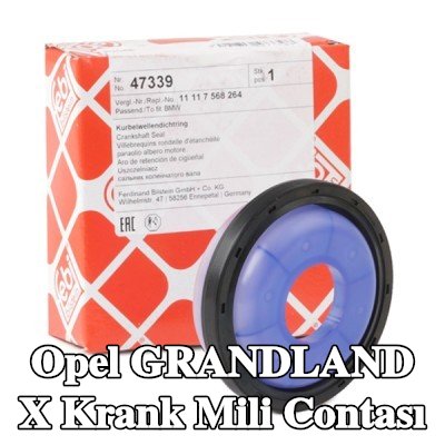 FEBI BILSTEIN ACM (Poliakrilat) krank mili contası, PTFE (politetrafloroetilen), montaj manşonu ile — Opel Grandland X