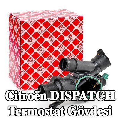 FEBI BILSTEIN Conta/sızdırmazlık elemanı ile termostat muhafazası, sensörlü, termostatlı — Citroën Dispatch