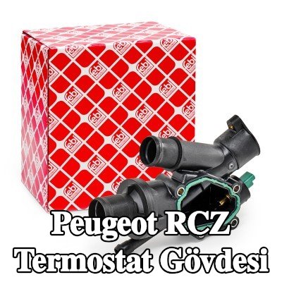 FEBI BILSTEIN Conta/sızdırmazlık elemanı ile termostat muhafazası, sensörlü, termostatlı — Peugeot Rcz