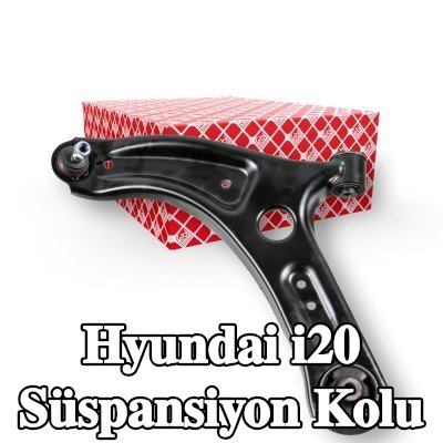 FEBI BILSTEIN Ön Aks Sol Süspansiyon Kolu, Alt, Çelik Sac, kilit somunu ile, lastik yastıklı — 2016 Hyundai i20