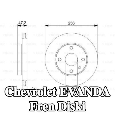 BOSCH Fren diski Dış Çap: 256mm, Havalandırmalı, Yağlanmış — Chevrolet Evanda
