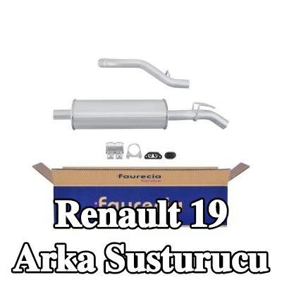 HELLA Arka susturucu Arka, montaj parçaları ile — 1990 Renault 19