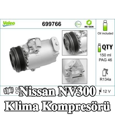 VALEO YENİDEN ÜRETİLMİŞ klima kompresörü, PAG kompresör yağı ile — Nissan Nv300