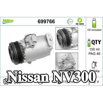 VALEO ضاغط تكييف هواء معاد تصنيعه, مع زيت ضاغط PAG — Nissan Nv300
