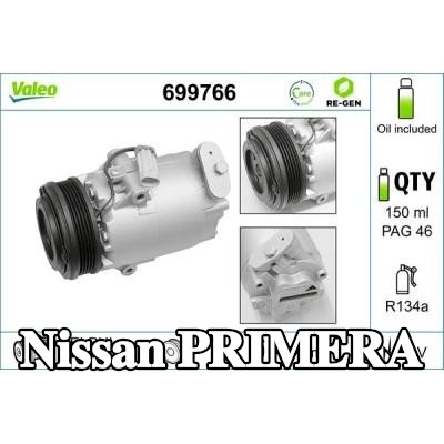 VALEO ضاغط تكييف هواء معاد تصنيعه, مع زيت ضاغط PAG — Nissan Primera
