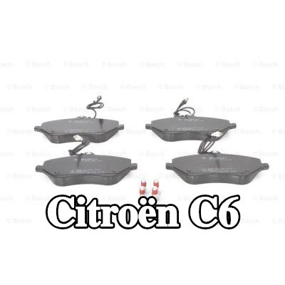 BOSCH مجموعة وسادات الفرامل 18, 4mm, مع لوحة مانعة للصرير, مع مسامير/براغي, مع ملحقات — 2005 Citroën C6