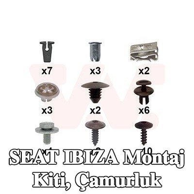 VAN WEZEL Montaj Kiti, çamurluk — SEAT Ibiza