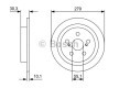 BOSCH Fren diski Dış Çap: 279mm, içten havalandırmalı, düz, Yağlanmış — Lexus Ct (1)