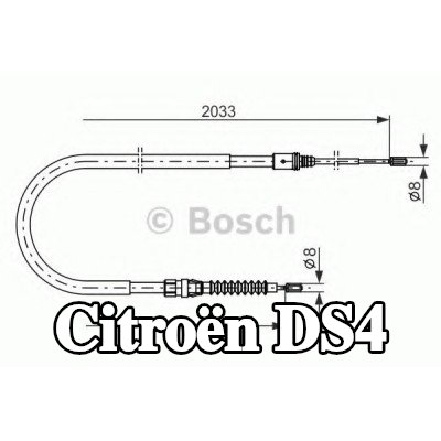 BOSCH كابل فرامل اليد 2033mm — Citroën Ds4