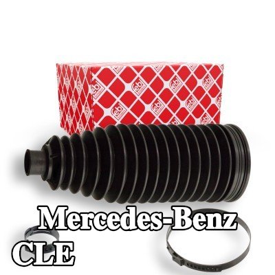 FEBI BILSTEIN مجموعة أغطية عمود التوجيه للمحور الأمامي الأيمن, مع مشابك — Mercedes-Benz Cle