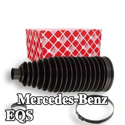 FEBI BILSTEIN مجموعة أغطية عمود التوجيه للمحور الأمامي الأيمن, مع مشابك — Mercedes-Benz Eqs