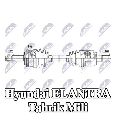 NTY Tahrik mili Ön Aks Sol, 665mm — 2012 Hyundai Elantra