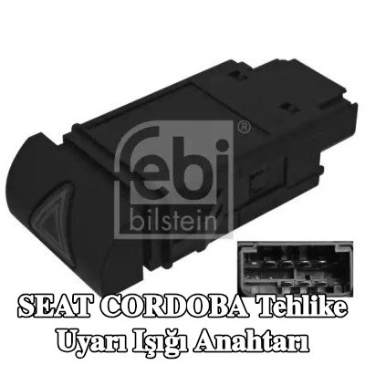 FEBI BILSTEIN Tehlike uyarı ışığı anahtarı — SEAT Cordoba