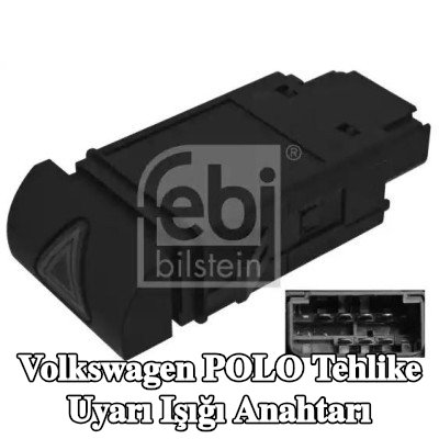 FEBI BILSTEIN Tehlike uyarı ışığı anahtarı — Volkswagen Polo