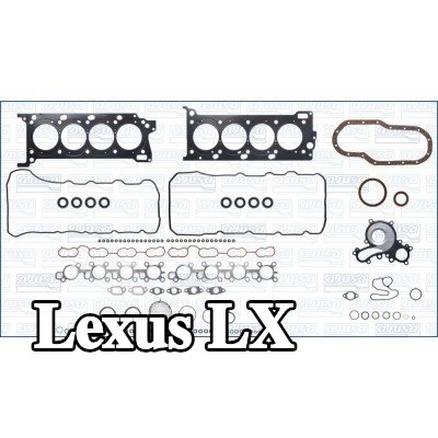 AJUSA مجموعة حشيات كاملة, محرك مزود بحشية رأس الأسطوانة, مع أختام ساق الصمام — Lexus Lx