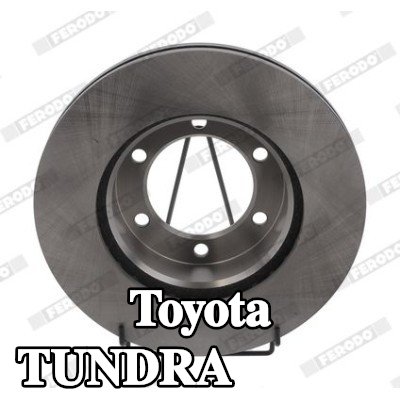 FERODO القطر الخارجي لقرص المكابح: 319mm, مُهوى, مشحم, بدون مسامير/براغي — 2000 Toyota Tundra
