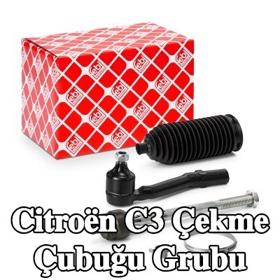 FEBI BILSTEIN Rot kolu grubu OE Turbo YENİ, Ön Aks Sağ, körükli, kelepçeli — Citroën C3