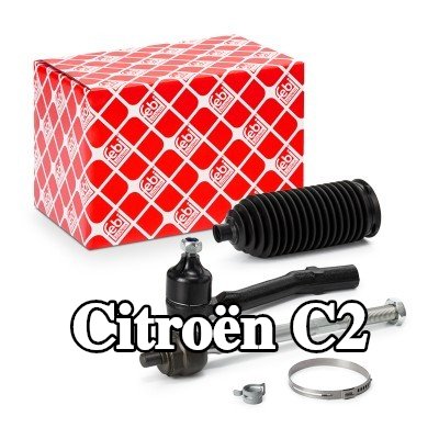 FEBI BILSTEIN مجموعة قضيب التوجيه OE Turbo جديدة, المحور الأمامي الأيمن, مع منفاخ, مع مشابك — Citroën C2