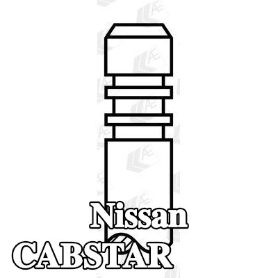 AE صمام السحب ساق الصمام المطلي بالكروم, طرف ساق الصمام المقوى — Nissan Cabstar
