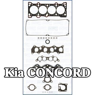 AJUSA مجموعة حشيات, رأس الأسطوانة مع حشوة رأس الأسطوانة, مع أختام ساق الصمام — Kia Concord