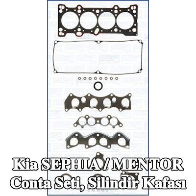AJUSA Conta seti, silindir kapağı contalı silindir kapağı, valf gövdesi contalı — 1998 Kia Sephia / Mentor