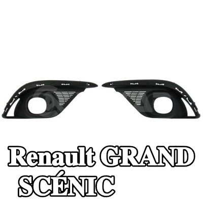 ALKAR شبكة المصد الأيسر, يمين, مع فتحة (فتحات) لمصابيح الضباب — Renault Grand Scénic