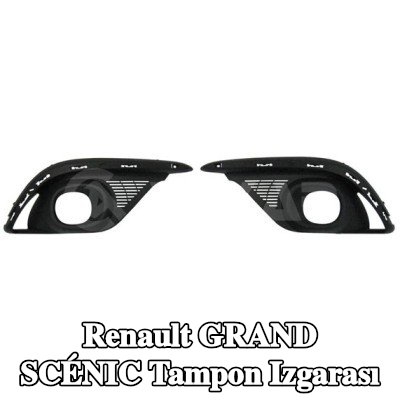 ALKAR Tampon ızgarası Sol, Sağ, sis farları için delikli — Renault Grand Scénic
