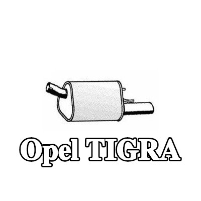 VEGAZ كاتم الصوت الخلفي الخلفي, 810mm — 2000 Opel Tigra