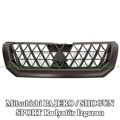 PRASCO Radyatör ızgarası, siyah — Mitsubishi Pajero / Shogun Sport