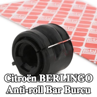 FEBI BILSTEIN Ön aks stabilizatör çubuğu burcu, iç, 21mm, Kauçuk — 2000 Citroën Berlingo