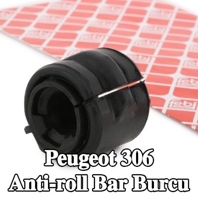 FEBI BILSTEIN Ön aks stabilizatör çubuğu burcu, iç, 21mm, Kauçuk — Peugeot 306