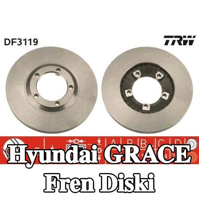 TRW Fren diski Dış Çap: 253mm, Havalandırmalı — Hyundai Grace