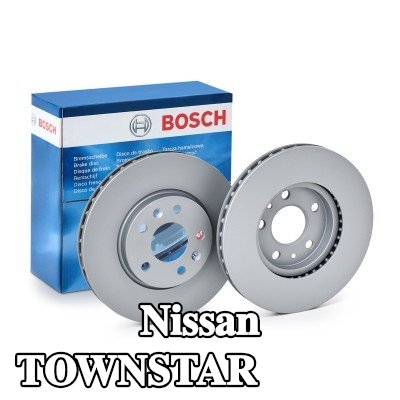 BOSCH القطر الخارجي لقرص المكابح: 296mm, مُهوى, مطلي — Nissan Townstar