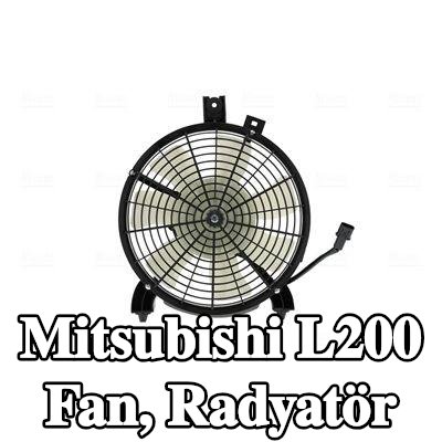 NISSENS Fan, radyatör fan kapağı dahil radyatör, direnç olmadan, kontrol ünitesi olmadan — Mitsubishi L200
