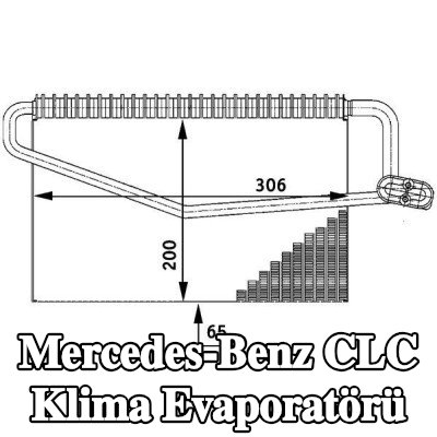 MAHLE Contalı/sızdırmazlık elemanlı klima evaporatörü, genişletme valfi olmadan — Mercedes-Benz Clc