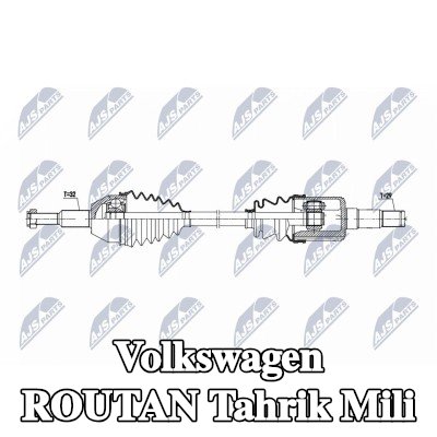 NTY Tahrik mili Ön Aks Sol, 666mm — Volkswagen Routan