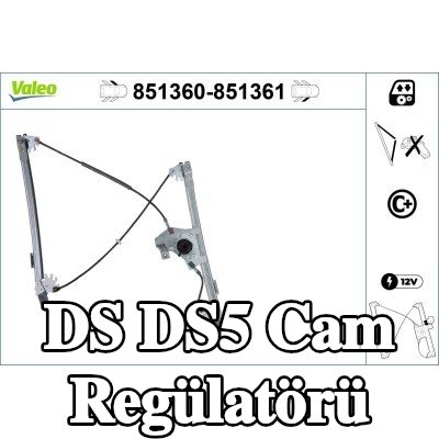VALEO Cam regülatörü Sağ Ön, Elektrikli, elektrik motoru olmadan — DS Ds5
