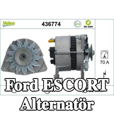 VALEO Alternatör YENİDEN ÜRETİLMİŞ PREMIUM, 70A — 2000 Ford Escort