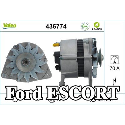 VALEO مولد كهربائي مجدد عالي الجودة, 70A — 2000 Ford Escort