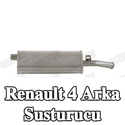 WALKER Arka susturucu 615mm, montaj parçaları olmadan — Renault 4