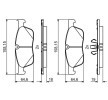 BOSCH Fren balatası seti 19, 3mm, gıcırtı önleyici plaka ile, piston klipsli — Land Rover Range Rover Velar (10)