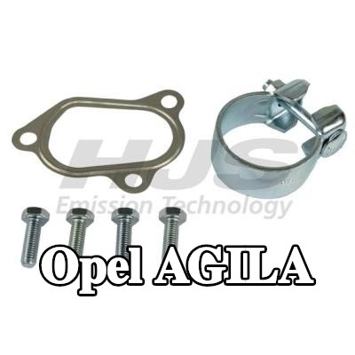 HJS مجموعة تركيب المحول الحفاز — 2003 Opel Agila
